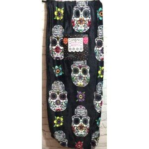 Dia De Los Muertos Sugar Skull Plush Throw Blanket 60" x 70"